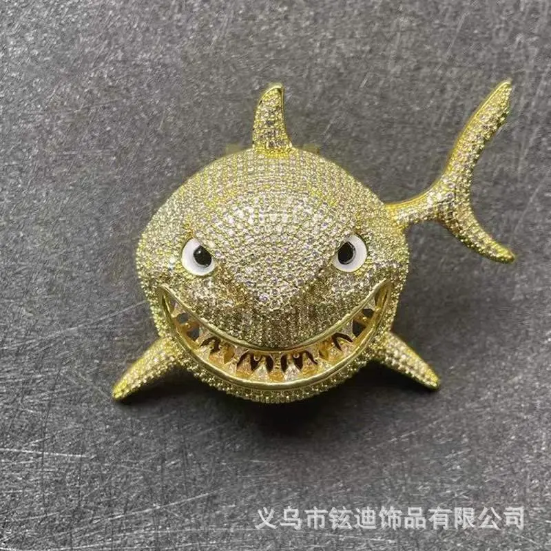 Golden white zirong single pendant