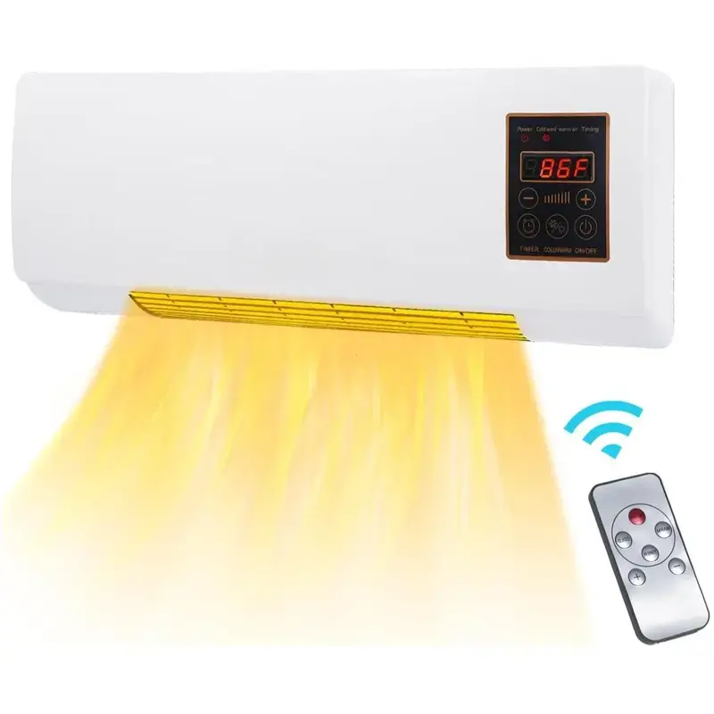 Smart Thermostat for Home Heaters - Digital Temp, Remote Control, Adjustable Temperature Settings, Desk Hand Warmer, Tip-Over Protection, Energy Efficiency & Comfort