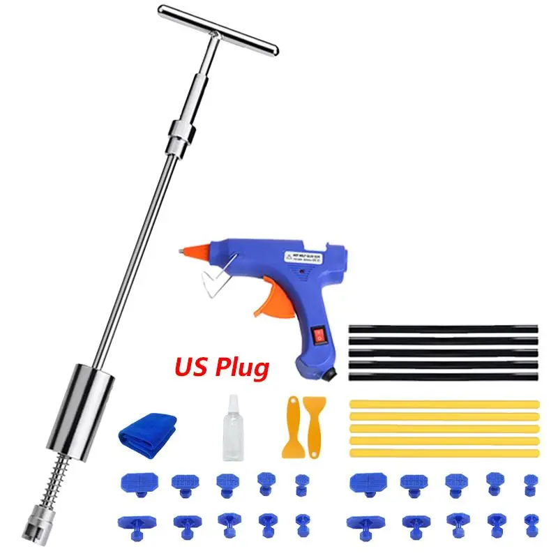 2 in 1 T-shaped Dent Puller Tool Kit, Car Dent Repair Tool Kit, Car Body Repair Tool, Auto Body Tools, Auto Repair Supplies, Professional Car Repair Tool for Repairing Car Dent Vehicle, Car Dent Remover