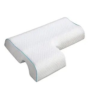 Slow Rebound Supportive Memory Foam Pillow with Arch Support, Low Allergenicity and Breathability, Suitable for Back and Side Sleepers, Ergonomic Couple Pillow