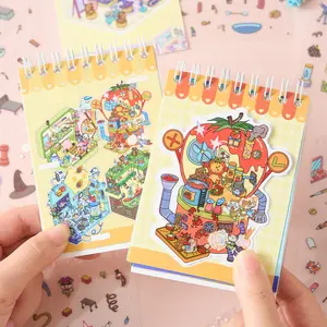 Adventure Town Series Mini Sticker Book, Pet Material, Vivid Illustrations, Vibrant Designs, Fun Stickers, 26 Sheets/book, Multi-Scene Decorative Stickers, Perfect for Kids' Crafts