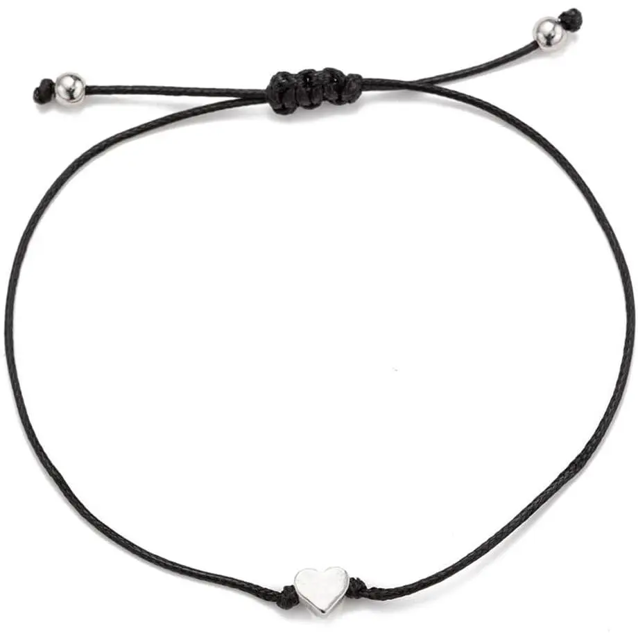 Evil Eye Charm Anklet, Minimalist Handmade Synthetic Wax Rope Jewelry, Adjustable Casual Fashionable Accessory for Women & Men, Wearable Jewelry, Versatile Accessory, Unisex, Male, Handmade Rope, Modern, Female