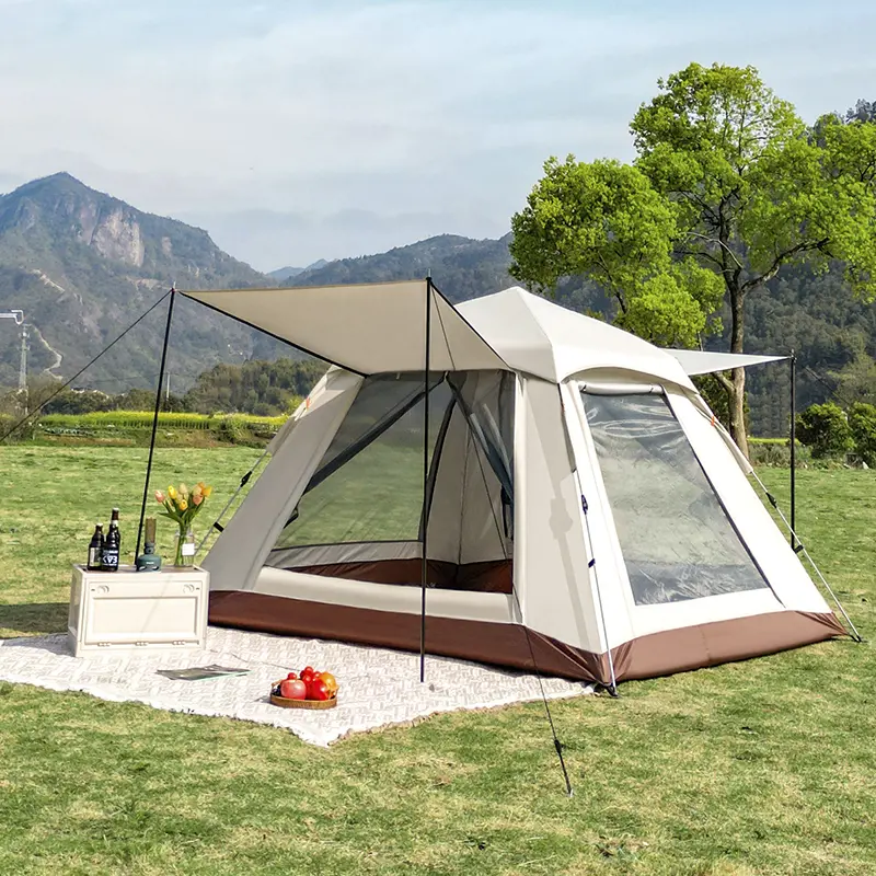 Portable Pop-up 2 story Tent for Hiking & Camping, o utdoor camping tent Quick Setup, for 3-4 People echosmile  tent clamx  300 hot tent baby equipment Lightweight