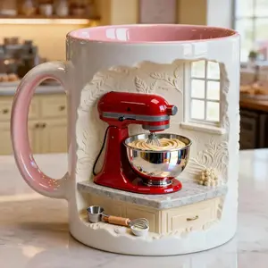 Baking Faux 3D Stand Mixer Mug, Cute Kitchen Baking Aesthetic Coffee Cup, Baker & Pastry Lover Gift, Home Cooking Cozy Daily Use Mug