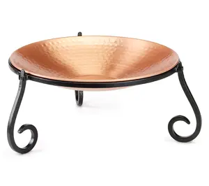 13" Freestanding Copper BirdBath by Good Directions