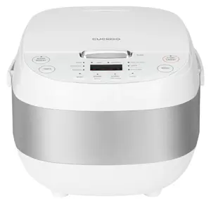CUCKOO CR-0605F 6-Cup (Uncooked) / 12-Cup (Cooked) Micom Rice Cooker with Nonstick Inner Pot, 13 Menu Options, LCD Display, Fuzzy Logic Tech, Auto Clean (White)