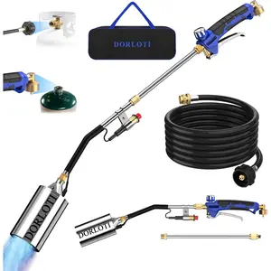 Propane Weed Burner Kit,High Heat Output with Long/Short Mode & Bag,12.5FT Hose Blow Flamethrower with Self Igniter and Trigger for,Roofing,BBQ,Melting Ice