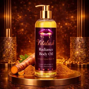 ViTalush Radiance Body Oil Turmeric-Infused Lightweight Glow-Enhancing Moisture Sealer for Soft Silky Skin Care Ritual