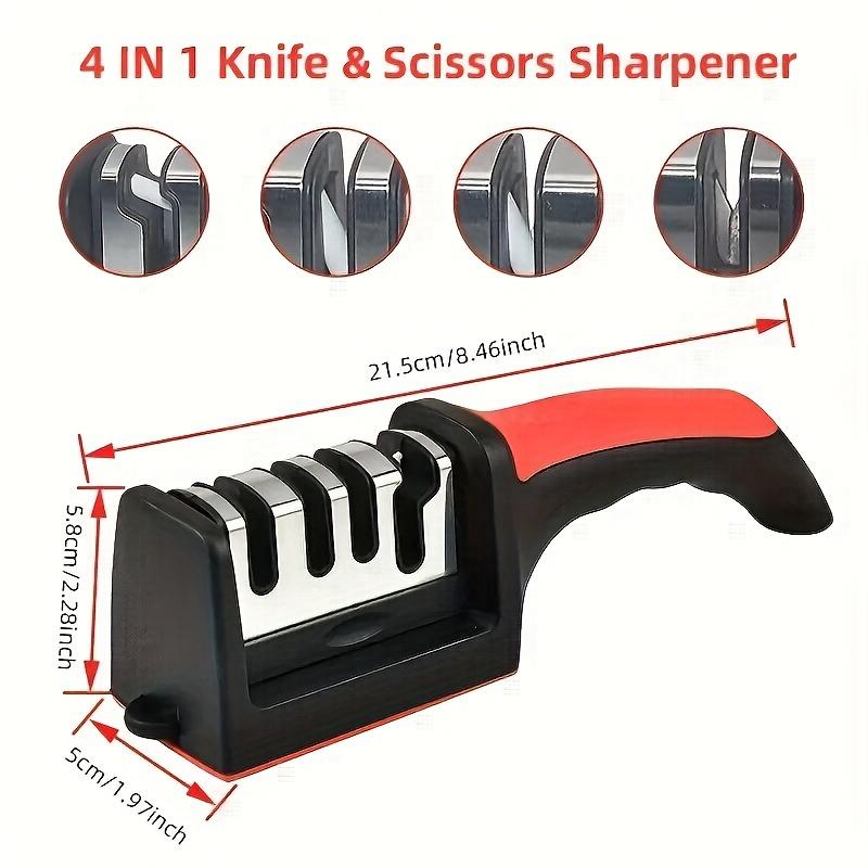 1pc Outdoor Knife Sharpening Tool, Featuring a 4-Stage Professional Kitchen Sharpening Stone Grinder, Designed for Tungsten Diamond Ceramic Knife Sharpening