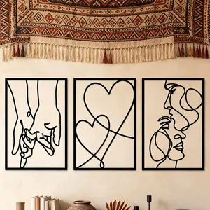 Abstract Line Art Couple Pattern Wall Painting, Creative Wall Decor, Art Wall Decoration, Wall Art Decor for Home Living Room Bedroom, Ornaments, Modern abstract design