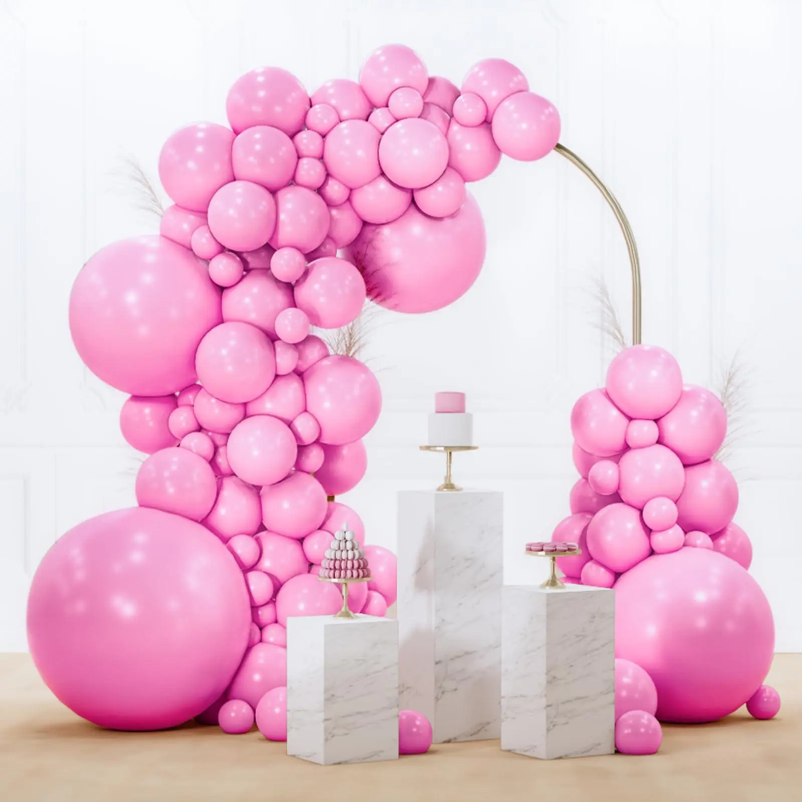 PartyWoo Pink Balloons 99pcs Different Sizes of 36 18 12 10 5 Inch Matte Pink Balloon Arch Kit for Baby Shower Gender Reveal Princess Bachelorette Engagement Birthday Party Decorations Pink-Y11