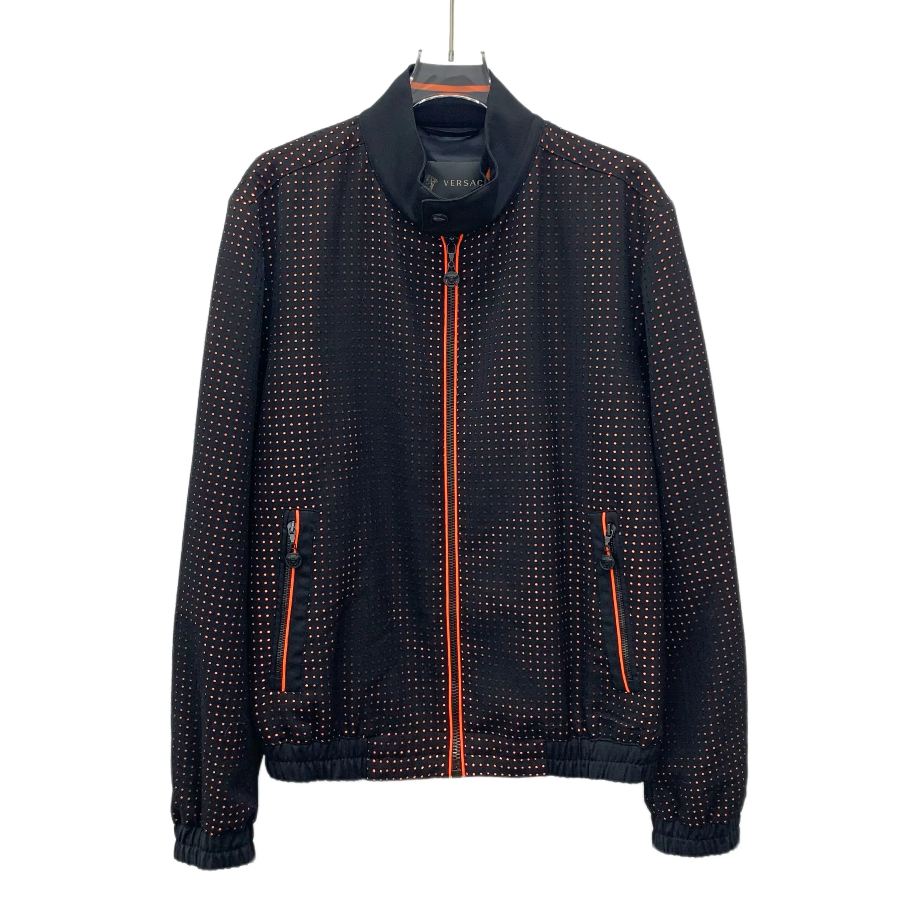 CALUXA- Versace Colorblock Mesh Zip Jacket Size 50