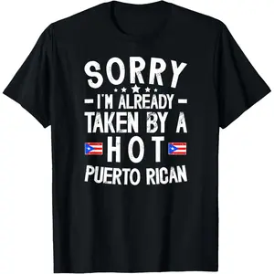 Taken By Puerto Rican Wife Husband Of A Puerto Rican Wife T-Shirt Menswear Top Streetwear Casual Shortsleeve Crewneck Tshirt vintage graphic tees