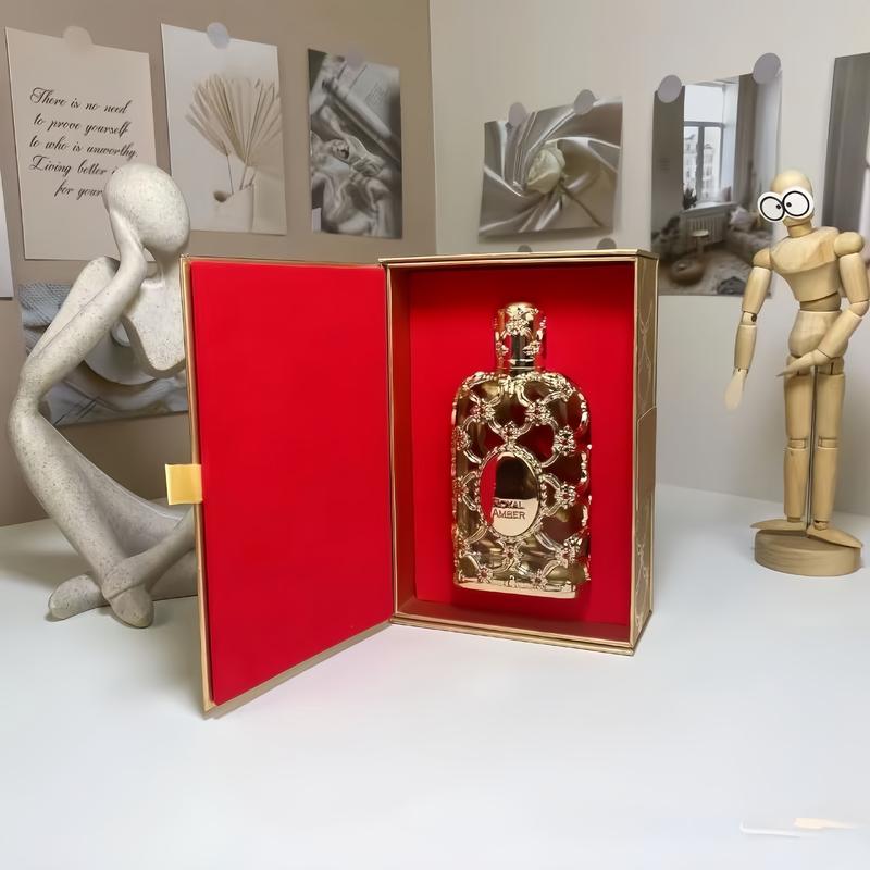 Amber Rouge Unisex 2.7oz Woody SpicyFragrance Saffron Jasmine Amberwood AmbergrisCedar Fir  Resin  Fragrance Gift Bundle-good girl-perfumes para mujeres vanilla perfumeslong lasting perfume Hair Perfume-Unisex-perfumes para hombre