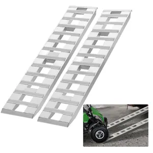 VEVOR Loading Ramps, 2 Pcs 94x 15 in, Durable Aluminum and Heavy-Duty Trailer Ramp Set with 16 Anti-Slip Plates, 6000 Lbs Combined Capacity, for Carts, Farm Tractors, ATVs, Lawn Mowers, MotorcyclesVEVOR Super Brand Day