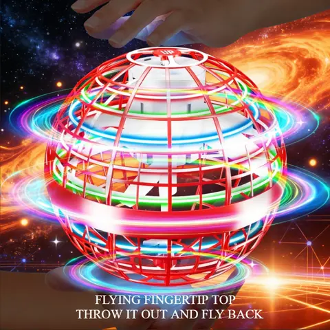 2025 Galaxy anti-gravity pull-back ball | LED luminous floating spinning ball | Hand-controlled mini drone toy | Safety closed roulette design | Children, adolescents and adults indoor and outdoor application | Christmas, Halloween and Easter ideal gifts
