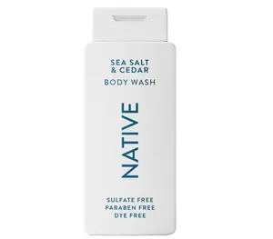 Native Body Wash Contains Naturally Derived Ingredients | For Women & Men, Sulfate, Paraben, & Dye Free Leaving Skin Soft and Hydrating | Sea Salt & Cedar 18 oz