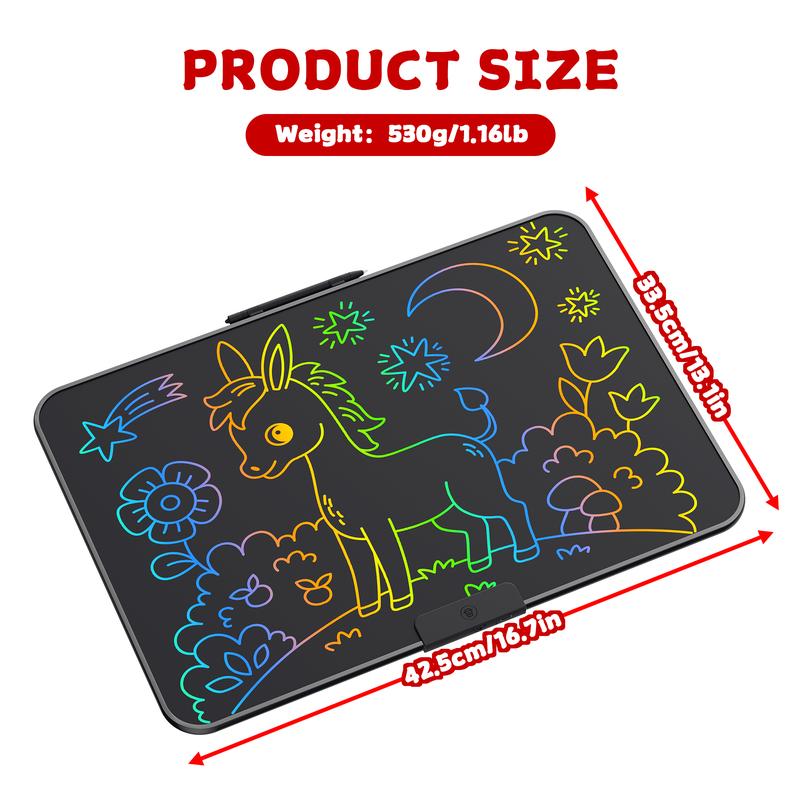 22 Inch Large LCD Writing Tablet, Colorful Electronic Drawing Board, Professional Memo Board for Home Office, Portable Whiteboard for Meeting, Menu Display for Restaurant & Cafe, Erasable & Reusable Notepad with Lock Function