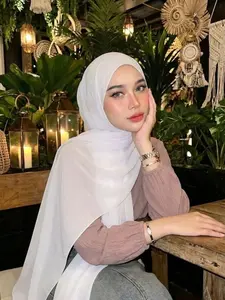 Premium Hijab Headscarf, Magnetic Closure with Inner Lining, Soft Cotton Non-Slip Cover, Wrap, Boho Style for Evening Events, All Seasons Wear