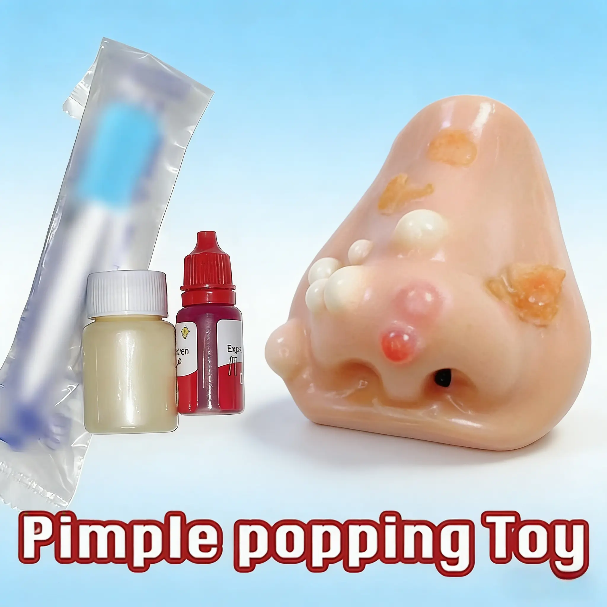 Funny Pimple Popper Nose Spray Game Toy - Oddly Satisfying Novelty Gag Toy, Creative Prank Gift for Kids, Party Game Essential for Halloween Christmas Birthdays, Toys