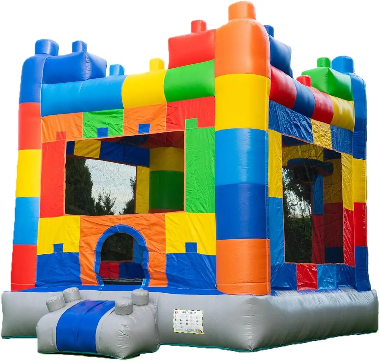 URGEW12.5'x13' Commercial Bounce House with Blower & Basketball Hoop; Durable 13' Tall Marble Vinyl Inflatable Jumper for Kids and Adults, Rental Quality, Indoor & Outdoor