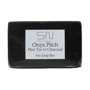 Seoul Naturals Onyx Pitch Pine Tar & Charcoal Soap, K Beauty, 6 oz
