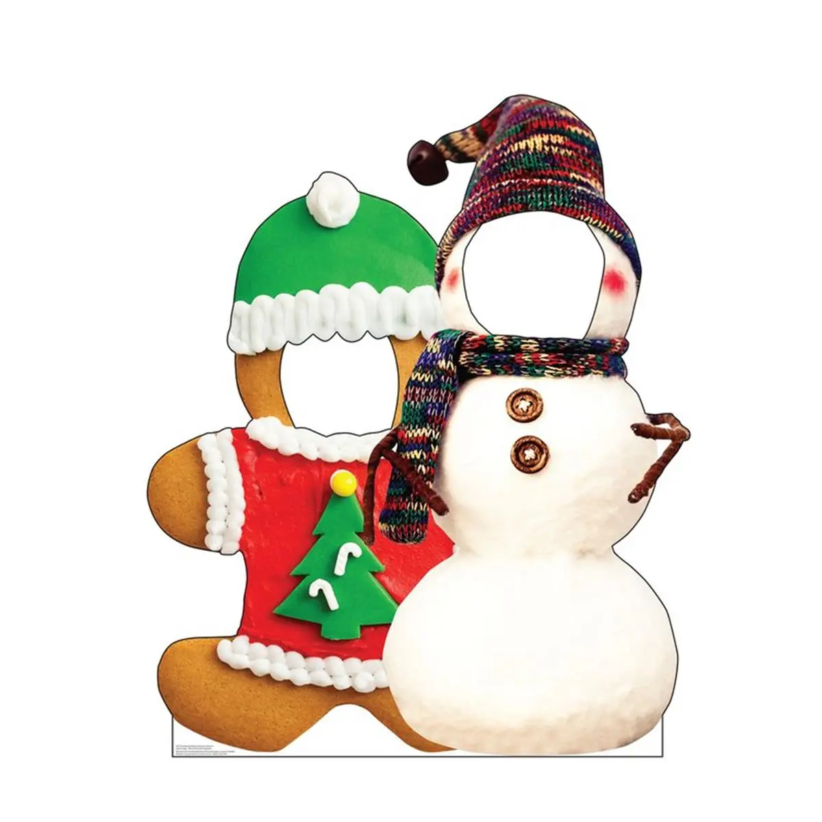 Advanced Graphics 2813 Decorative Carton Cutout - 54x45 in Gingerbread-Snowman Stand-In, High Quality Print, Easel Back Photo-Ready Holiday Home Decor Accent, 54 X 45 In, Room Decor Accent