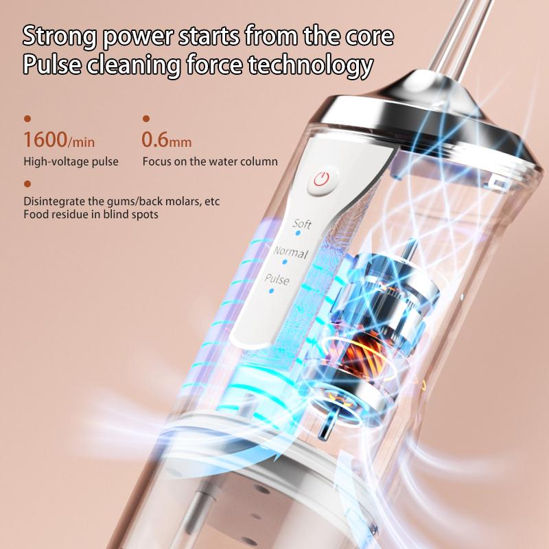 valentine gifts Rechargeable Water Flosser, Cordless DentalFlosser, Portable Oral Irrigator with 4 Counts JetTips, Waterproof Teeth Cleaner, 3 Modes Teeth~anina Toolfor Home & Travel #ToP Picks