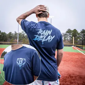 Youth & Adult Baseball RAIN DELAY Graphic T-Shirt, Funny Game Day Baseball Tee, Sport Humor Back Print Shirt, Baseball Player Fan Gift Idea, Casual Streetwear Outfit for Practice & Stadium, Youth Clothes, Trending Tees, Family Shirt, Birthday Gift