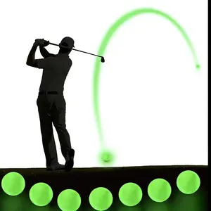 4 Glowing Golf Balls for Night Outdoor Practice & Indoor Training, Automatic Fluorescent Training Balls, Ideal for Golfers, Golf Accessories