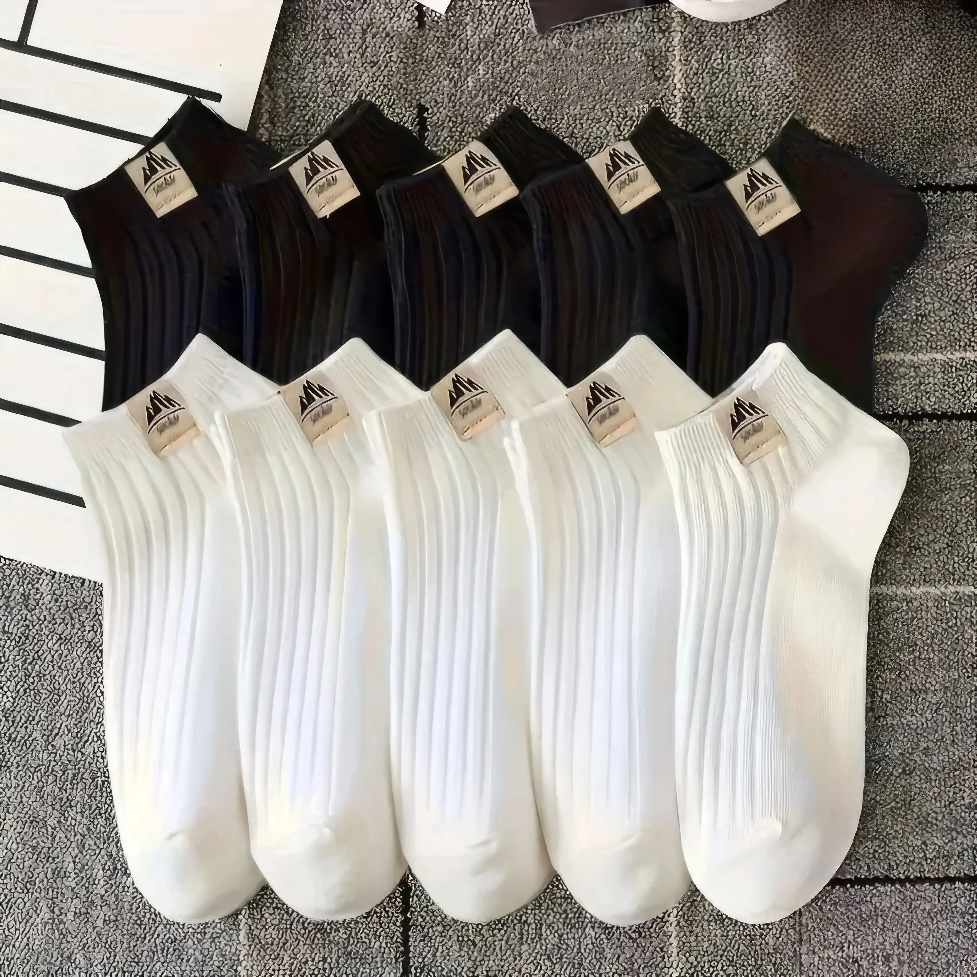 10 Pairs Snow Mountain Short Socks, Cotton Casual Ankle Socks, Low Cut Athletic Socks for Men Women, Breathable Moisture Wicking Thin Socks, Outdoor Hiking Running Socks, Spring Summer Lightweight Daily Wear, Non-Slip Comfortable Travel Essentials