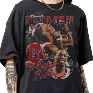 [Sale Up To 50%] Retro 90s Vintage Dennis Rodman Bootleg T-Shirt, Dennis Rodman Graphic Retro Tee, Dennis Rodman Tee Gifts For Women and Man Unisex T-Shirt, Graphic Streetwear T-shirt