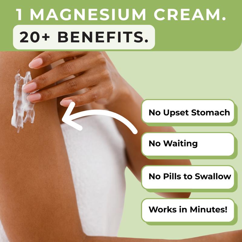 Rooted In Magnesium Cream Set | Sleep, Calm & Recovery | High-Absorption Formula | Hydrating & Fast-Acting Relief | Non-Greasy | 4 oz | Moisturizing Body Care