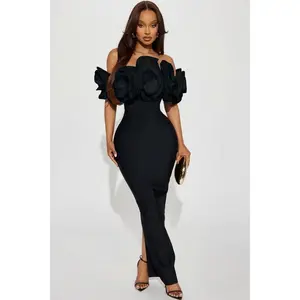 Rosetta Bandage Gown - Black P