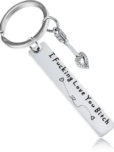 Female best friend keychain carved BFF keychain, IFkingLoveYou carved BFF keychain, birthday anniversary friendship gift for girlfriends and sisters