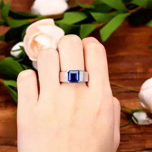 1pc Women's Fashion Set Blue Synthetic Zircon Design personality Ring | Exquisite Luxury Style. Suitable for Valentine's Day souvenirs, formal banquet styling, anniversary celebrations, and Spring Festival gatherings to wear jewelry gifts