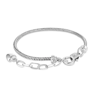 GNOCE Eco-friendly Copper Bracelet Non Tarnish Jewelry Adjustable Size Compatible with Biagi Troll & Chamilia Charms Free Amulet Included