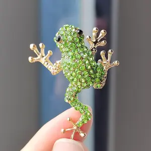 Full Diamond Versatile Frog Brooch Cartoon Animal Corsage Accessories
