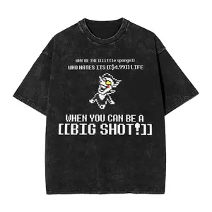 Washed T Shirt Ralsei Deltarune Hip Hop Novelty T-Shirt Harajuku  Streetwear Short Sleeve Summer3Tops Tees for Men Women