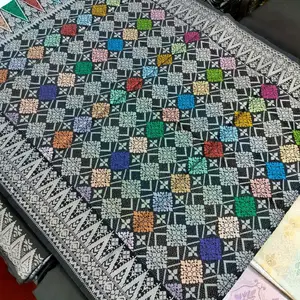 Sampin Premium Multicolored Geometric Patterned Textile Fabric for Home Decoration