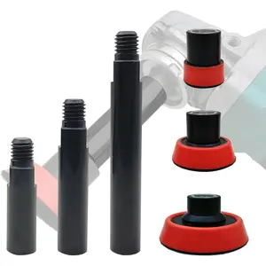 5/8"-11 Thread Angle  Extension Shaft Buffer Backing Plate,3" 4" & 5.5" Connecting Rod with 1" 2" & 3" Polishing Pad Airway Buffer Extender for Angle  and  Polisher (Black)