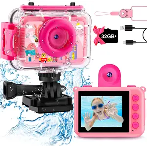 Camera -  Underwater Camera for , Christmas Birthday Gifts for Girls  3-12, 1080P   Digital Action Camera, Pool Toys for   4-12