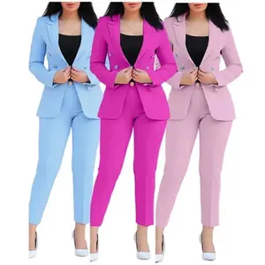 Business Suits for Women Fashion Slim Pants and Blazer Set Ladies Suits Office Wear Formal Suit Womenswear Comfort Minimalist Trouser Long Sleeve gym outfits Chic Elegant Fitted