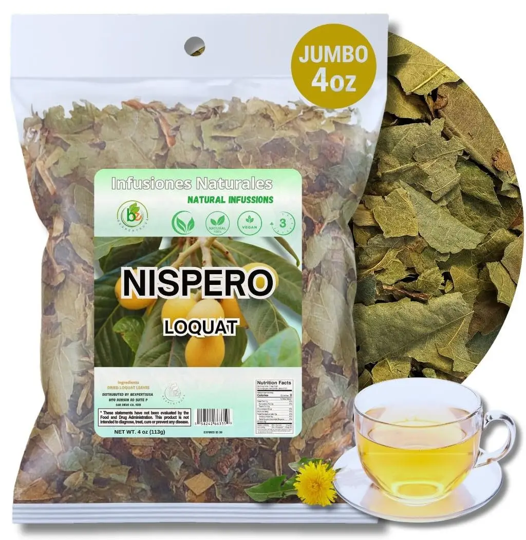 Te Hojas de Nispero (té de hojas de níspero) - 4 oz (113 g) - 100% natural, artesanal, sin OMG, sin gluten, vegano Tea