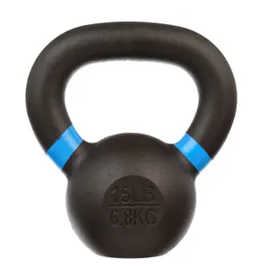 Cast Iron Kettlebell - Single - 15 lbs - Home Gym Equipment