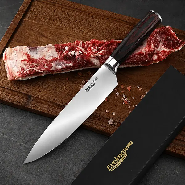 Eyeknow Essential Series Chef Knife, 8" High Carbon Stainless Steel Sharp Kitchen Knife with Ergonomic Handle, Gift Box for Family & Restaurant sohochic