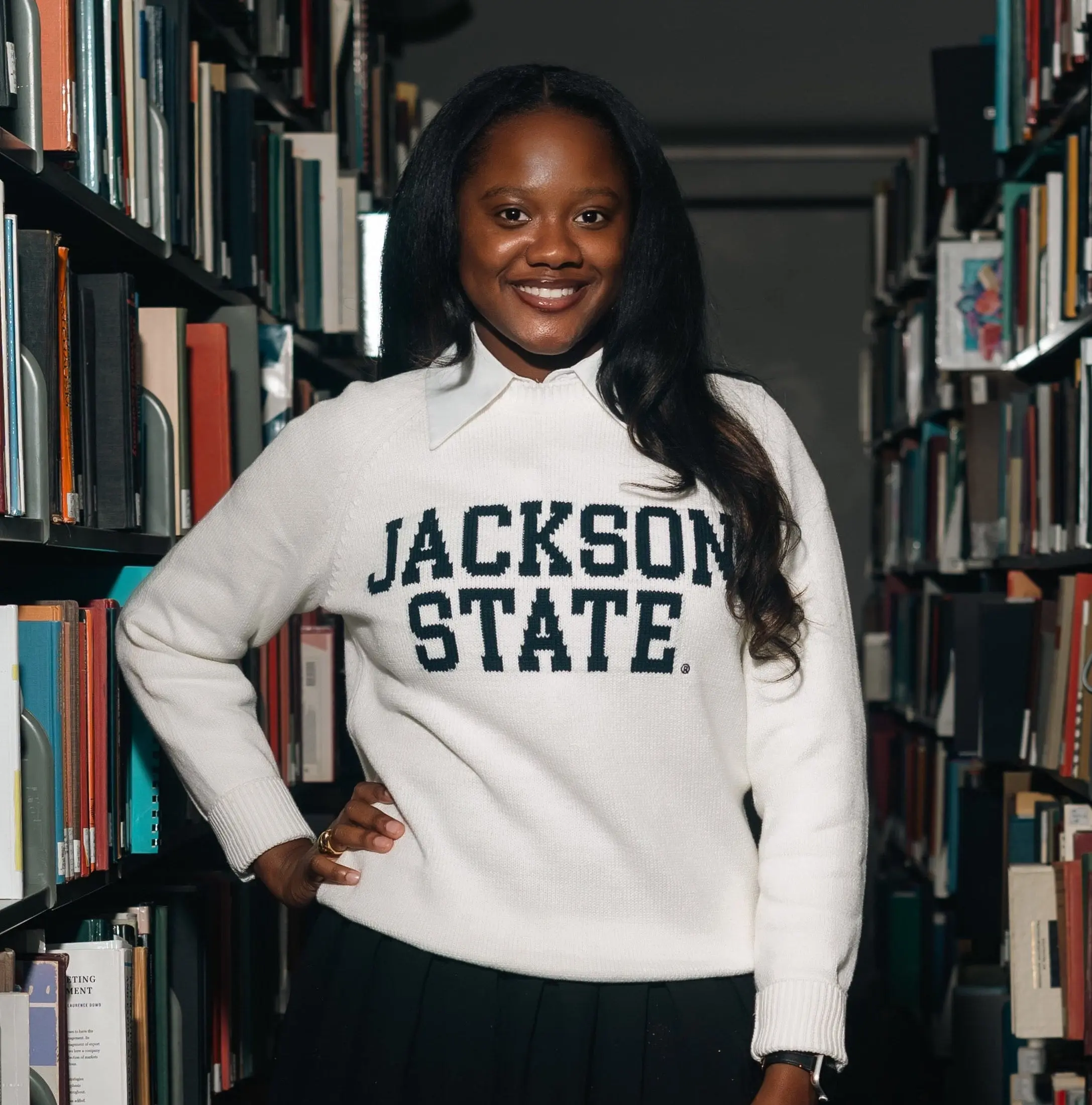 Jackson State University Creme Luxury Sweater