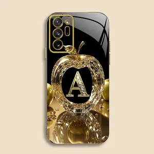 Suitable for [Galaxy Note20 Ultra 5g] New high-end gold letter electroplated gold edge mobile phone case new business simple explosion-proof mobile phone case affordable anti-fall anti-fingerprint 995
