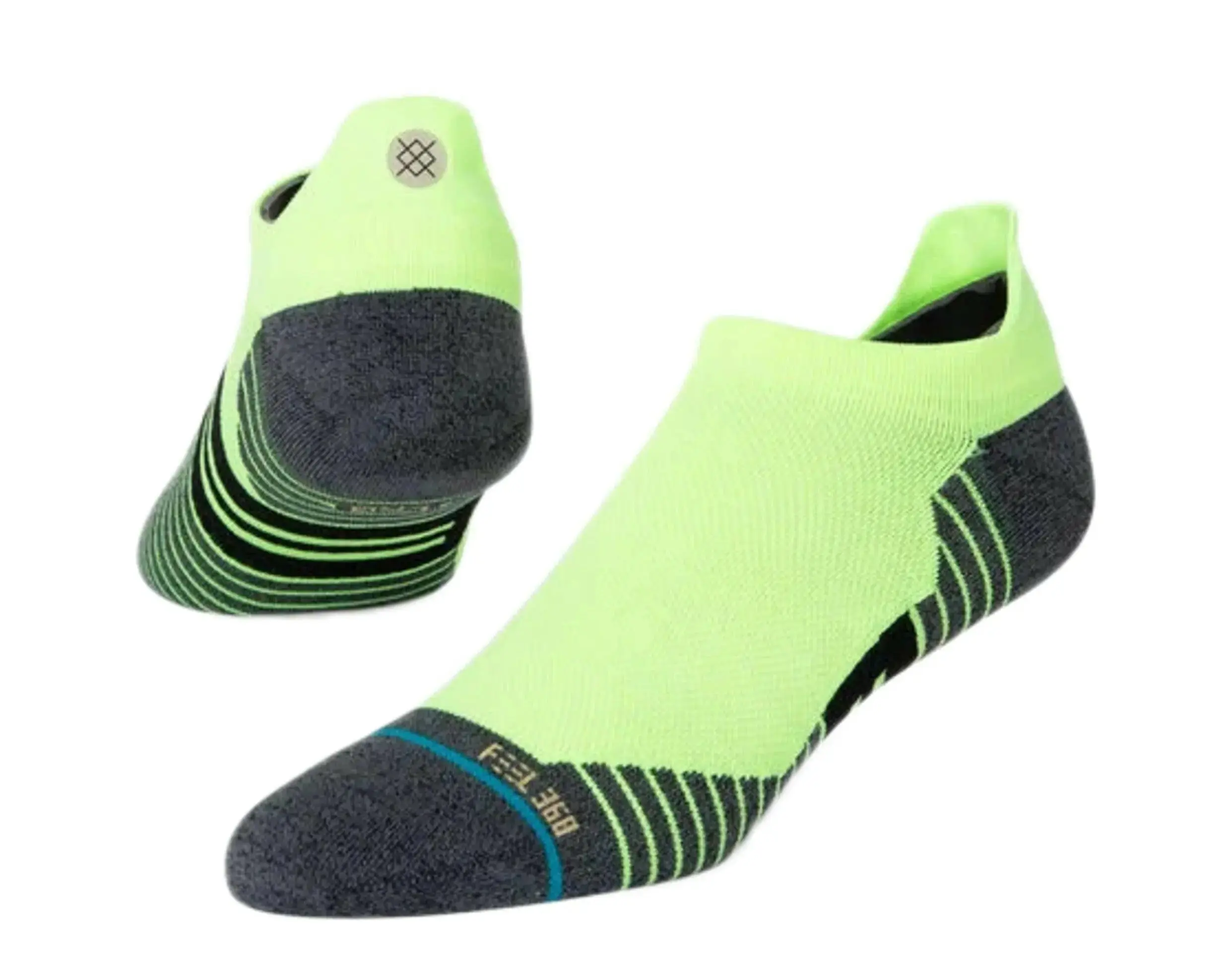 Stance Ultra Tab Running Ankle Socks in Neon Green | Men's