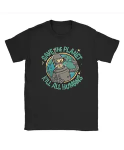 Save The Earth, Kill All Humans  Futurama Graphic Tee | Unisex Streetwear T-Shirt
